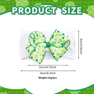 Fascia per capelli con fiocco a quadrifoglio verde San Patrizio, guida taglie.