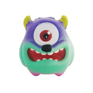 Soft colorful one-eyed monster squishy toy designed for stress relief and slow rebound play