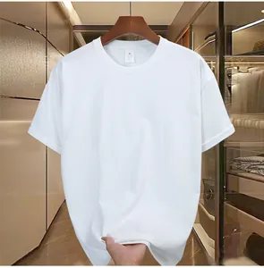Premium 230g heavyweight white cotton short sleeve t-shirt for men in a loose fit