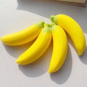 Simulation Fruit Banana Strawberry Squeeze Sensory Toy TPR Soft Flour Filled Stress Relief Toy Squishy Fidget Toy For Adults Kids