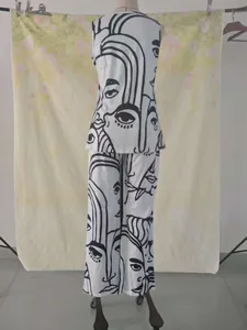 Ensemble deux pièces décontracté pour femme avec haut sans manches et pantalon
