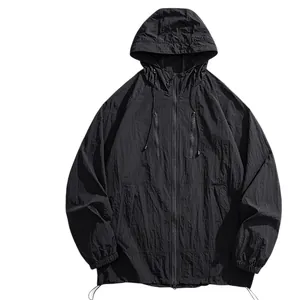 Unisex Lightweight Sun Protection Jacket UPF50+ Breathable Hooded Windbreaker Outdoor Fishing Hiking Running Sport Coat Quick Dry Thin Top