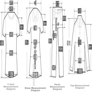 Guide de mesure complet pour les t-shirts, les robes, les pantalons et les hauts