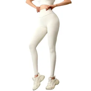 Hoch taillierte Yoga-Hose für Damen mit Pfirsich-Hüft-Lifting und angerautem Stoff