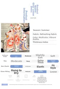 Comprehensive product info for girls' artistic print sleeveless summer tank dress