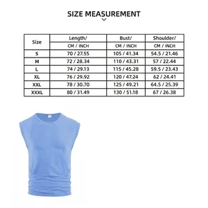 Comprehensive size guide for men's sleeveless breathable quick-dry casual sports vest