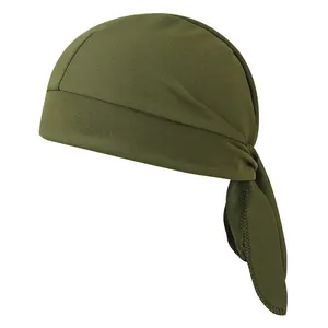 Olijfgroene elastische wielerpiratenhoed ademende sporthoofddoek voor heren en dames