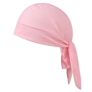 Hoogwaardige roze elastische piratenhoed durag met verstelbaar ontwerp voor sport