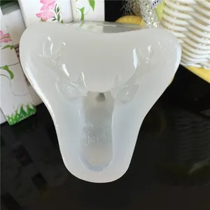 3D translucent deer head silicone mold for DIY resin casting and cake decorating