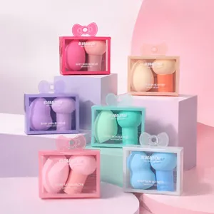 Beauty blender set with mushroom sponge in bow-knot boxes for makeup application