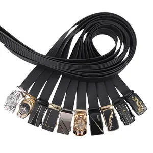 Variety of women's fashion belts with decorative metal automatic buckles.