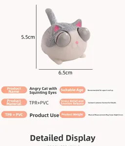 Specifiche dettagliate e dati tecnici del giocattolo antistress gatto con occhi pop-out