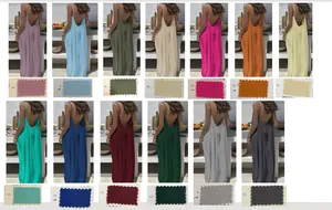 Various color options for the ice silk wrinkle backless camisole holiday maxi dress
