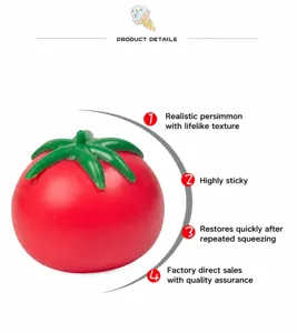 Realistischer roter Tomaten-Stressball für Stressabbau mit langsamem Rebound-Effekt