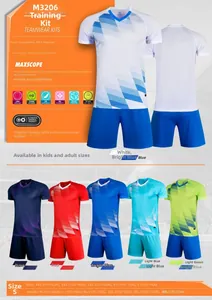 Quick-dry soccer uniform set for kids and adults in multiple colors and sizes.