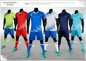 Professional soccer jersey set training uniform in multiple colors for kids and adults