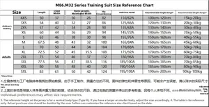 Comprehensive size chart table for children and adult football training jersey sets