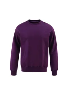 Unisex Loose Fleece Lined Sweatshirt Heavyweight Round Neck Pullover Long Sleeve Solid Color Warm Autumn Winter Casual Sporty Top