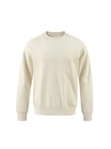 Classic cream 380g heavy fleece crewneck sweatshirt with a loose, comfortable fit.