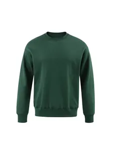 Classic forest green crewneck sweatshirt in a comfortable loose fit for men and women
