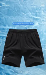 Pantaloncini sportivi neri traspiranti ad asciugatura rapida