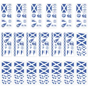 Multiple sheets of Scotland flag temporary tattoo stickers for sports fans and parties