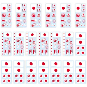 Detailed view of Japan flag temporary tattoos for football fans and party celebrations
