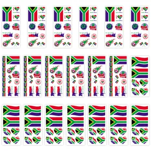 South African national flag temporary tattoos for 2026 soccer world cup fan parties