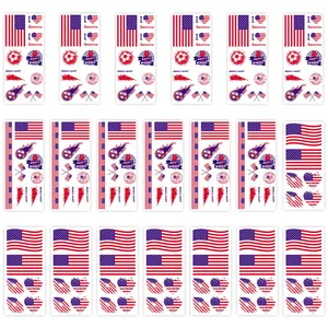 Detail of 2026 World Cup USA flag temporary tattoo stickers for sports party fans