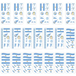 Argentina flag temporary tattoo stickers for football fans world cup sports parties