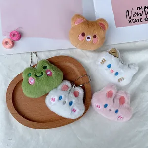 Plüschtier-Anhänger mit süßen Bären-, Hasen-, Katzen- und Froschmotiven für Taschen