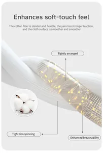 Detailed macro view showing the slender breathable cotton fibers of this girl summer dress