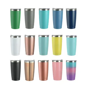 600ml insulated stainless steel tumblers in multiple colors for car and home use