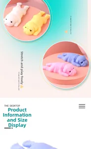 Jouets de décompression Shar Pei colorés avec une texture en caoutchouc souple