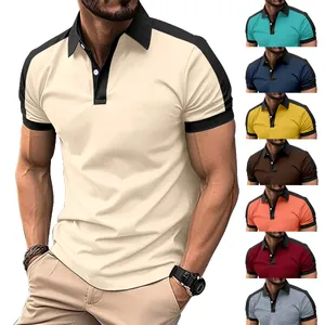 Slim fit men's fashion polo shirt with turn-down collar in various color options