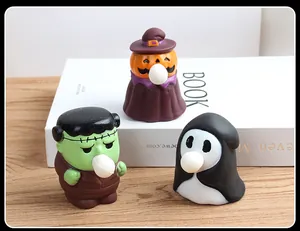 Set di giocattoli antistress di Halloween con zucca e fantasma da schiacciare
