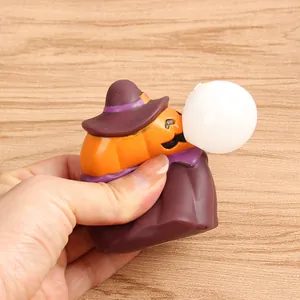 Giocattolo antistress a forma di zucca di Halloween con bolla bianca