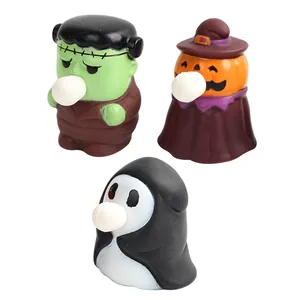 Set di 3 giocattoli antistress a tema Halloween con bolle, figure spaventose e divertenti