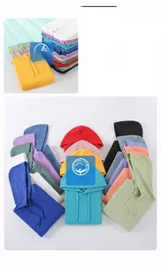 Macro detail of 260G oversized hoodies in vibrant solid colors and soft fabric