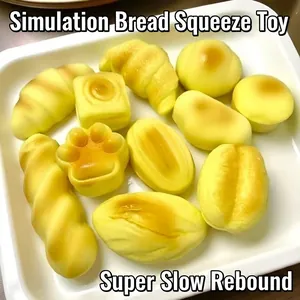 Assorted slow rebound mini bread squishy toys for stress relief and creative sensory play