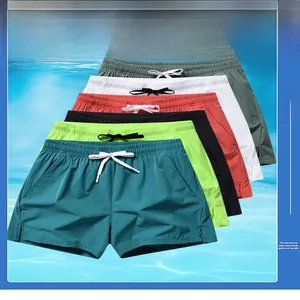 Array of men's quick-dry casual shorts in various colors for beach and summer wear