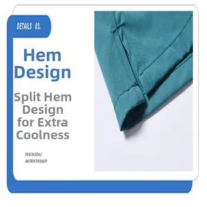 Close-up detail showing the split leg opening design of men's quick-dry sports shorts for comfort