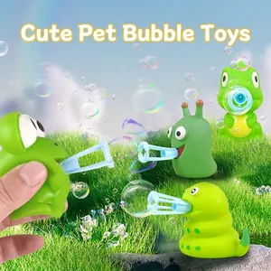 Giocattolo Creativo per Bolle di Sapone a Forma di Animale per Bambini Antistress da Esterno Rana Serpente Dinosauro Bruco Set per Bolle