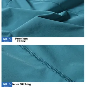 Macro detail of quick-dry fabric texture and precise inner stitching for men's sport shorts