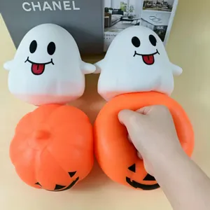 Jouet anti-stress Squishy fantôme et citrouille d'Halloween à rebond lent