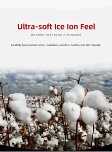 Macro view of natural cotton field explaining the breathable ice ion fabric composition