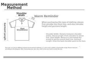 Measurement guide for men's quick-dry ice ion polo shirt with clear dimension labels