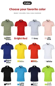 Multi-color options for men's breathable quick-dry ice ion short sleeve polo shirts