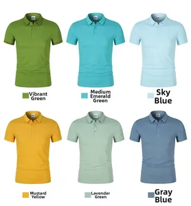 Men's breathable quick-dry short-sleeved Polo shirts in six different vibrant colors