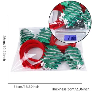 Bulk pack of green Christmas tree headbands with dimensions 34x26x6cm and weight 218g
